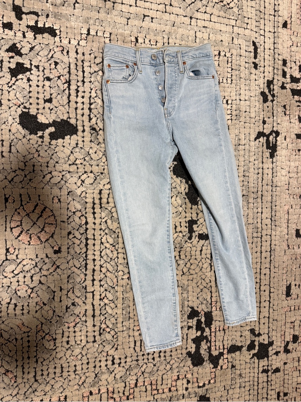 Levi’s High-Rise Ankle Skinny Jeans in Light Blue - Women